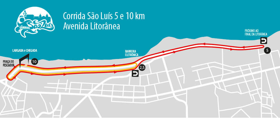 Mapa da Corrida So Lus 2014 / Foto: Divulgao